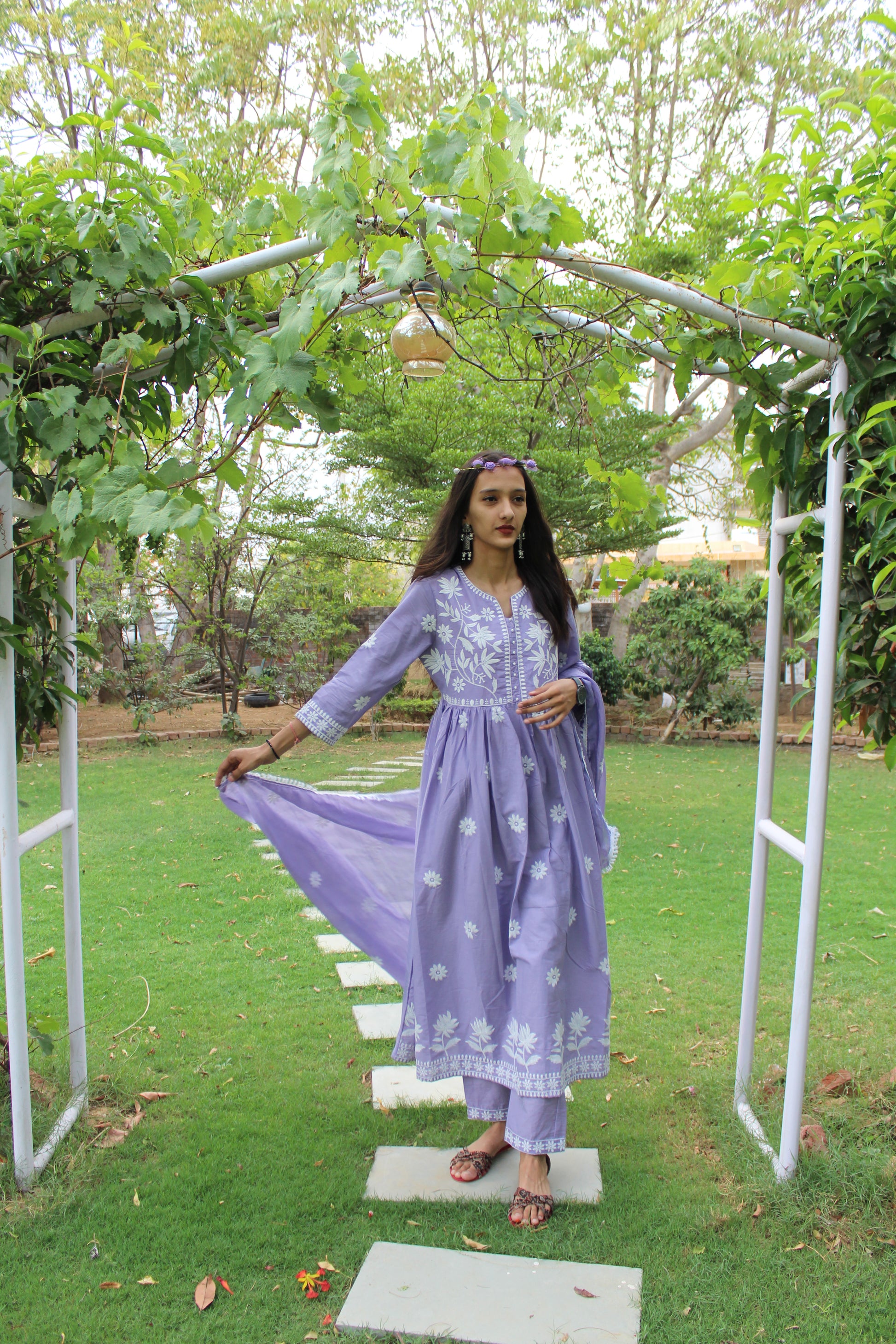 Elegant Handblock Printed Cotton Suit Set