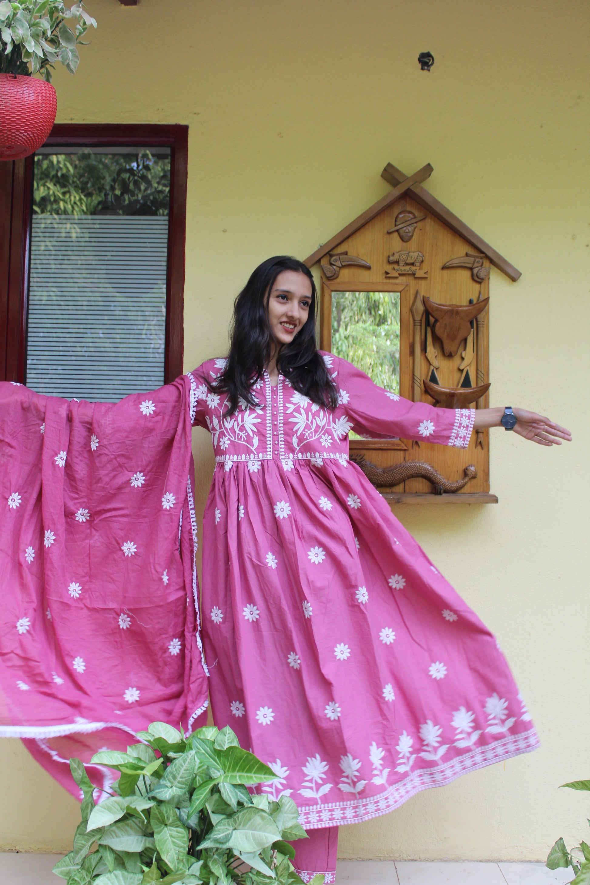 Elegant Handblock Printed Cotton Suit Set