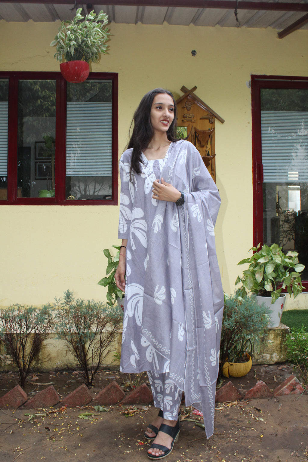 Multicolor Cotton Printed Suit Set