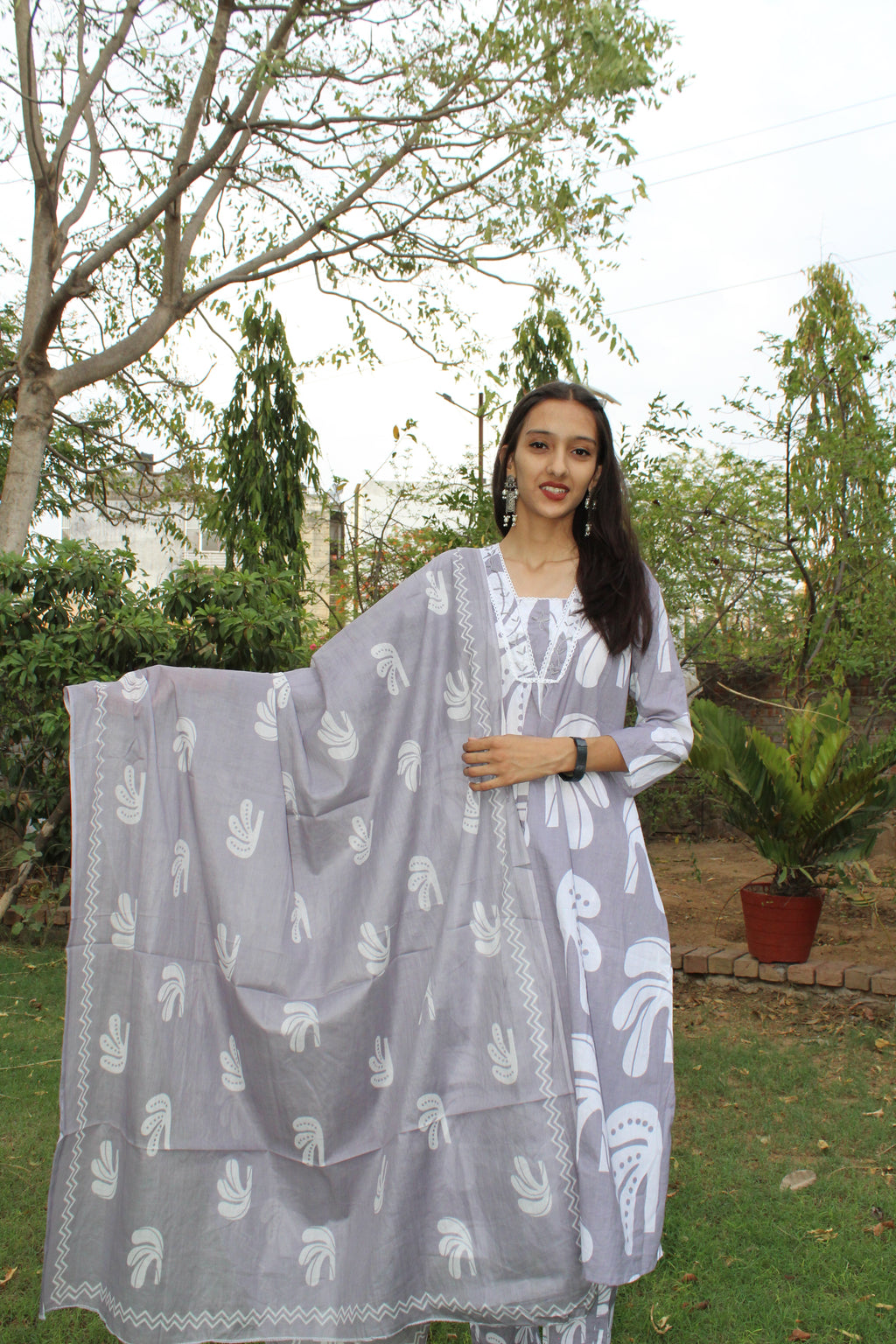 Multicolor Cotton Printed Suit Set