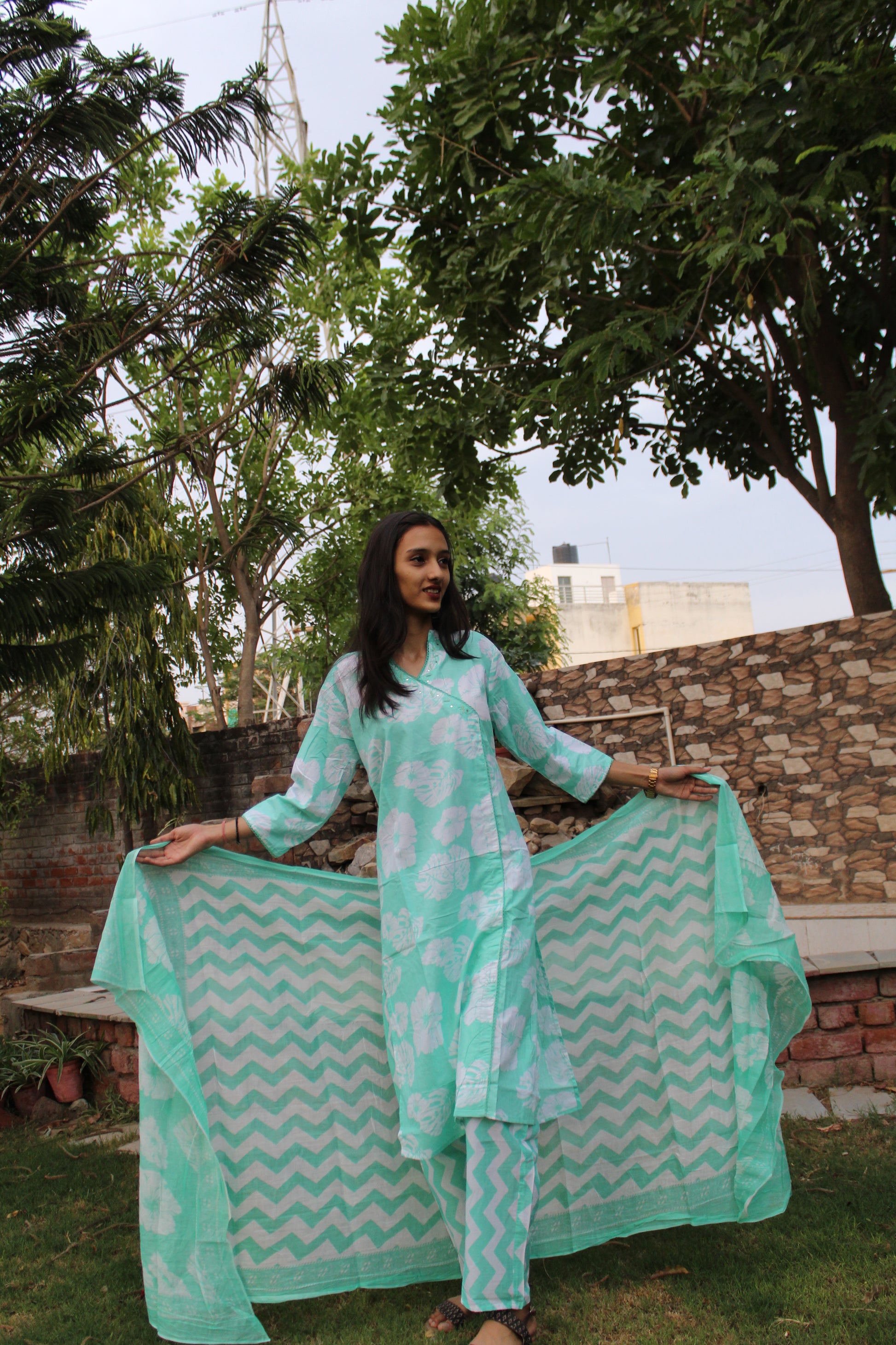 Premium Cotton Kurti Pant Dupatta Set