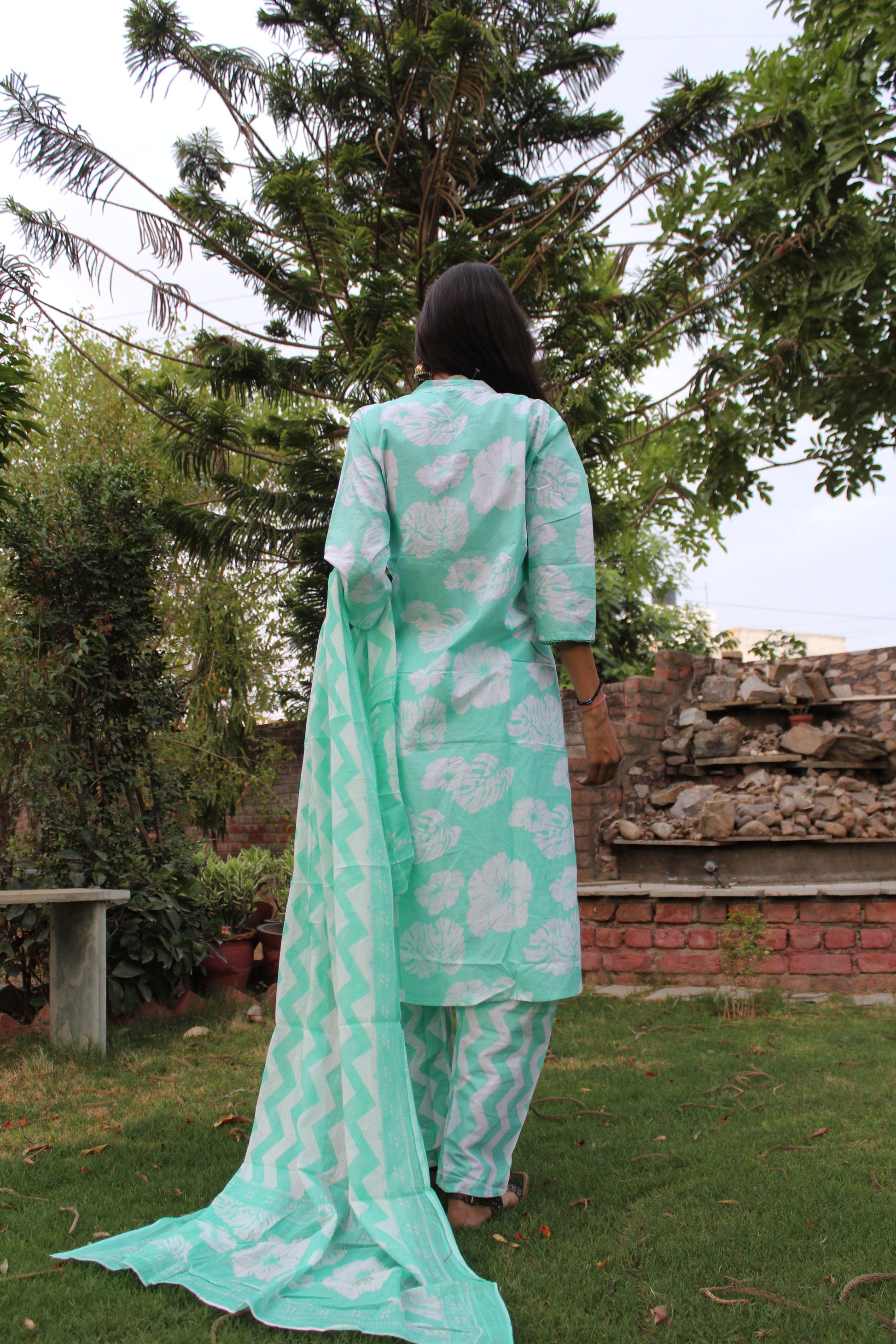 Premium Cotton Kurti Pant Dupatta Set