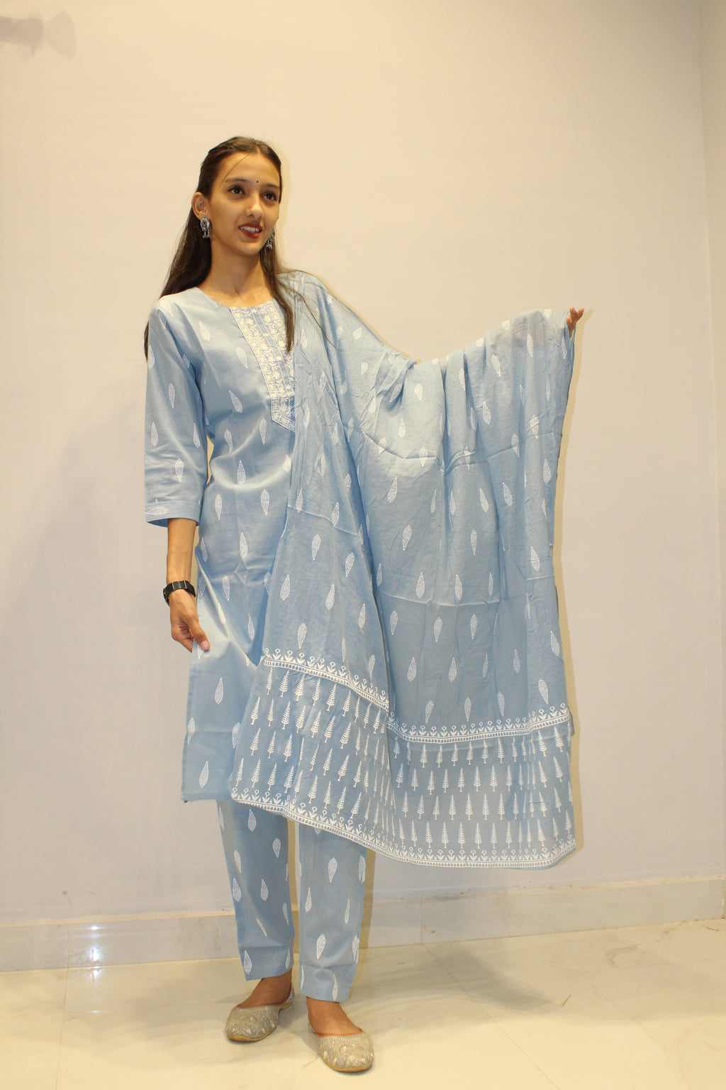 Multicolor Cotton Printed Suit Set