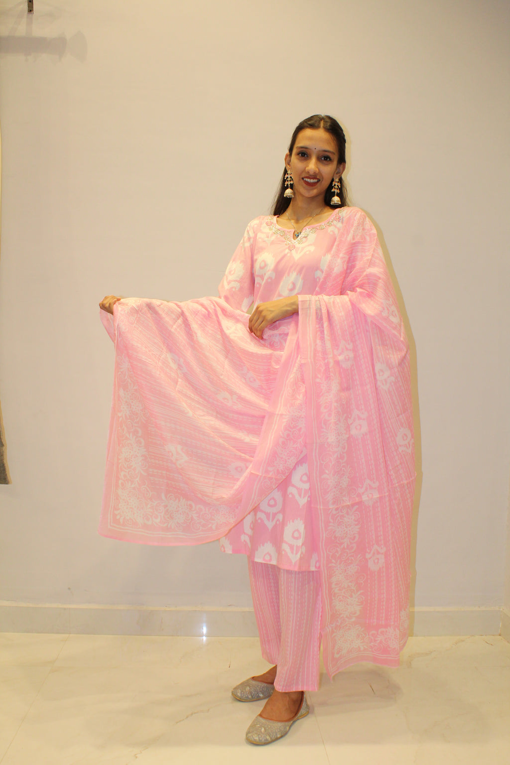 Multicolor Cotton Printed Suit Set