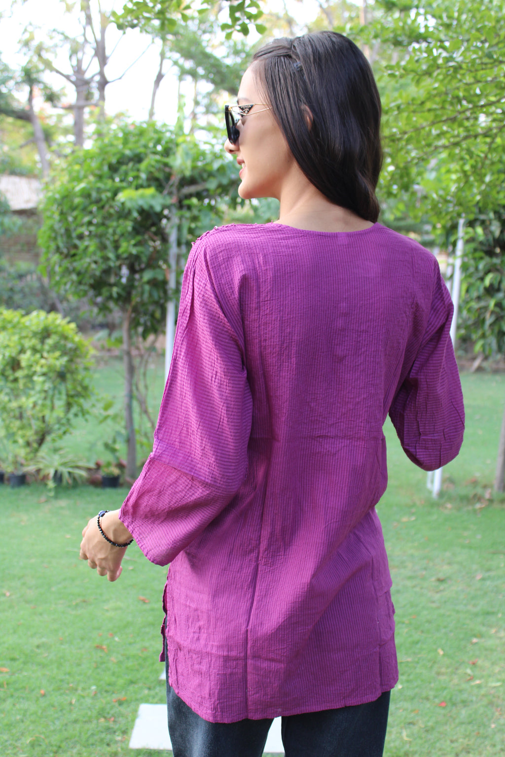 Embroidered Cotton Tunic Top