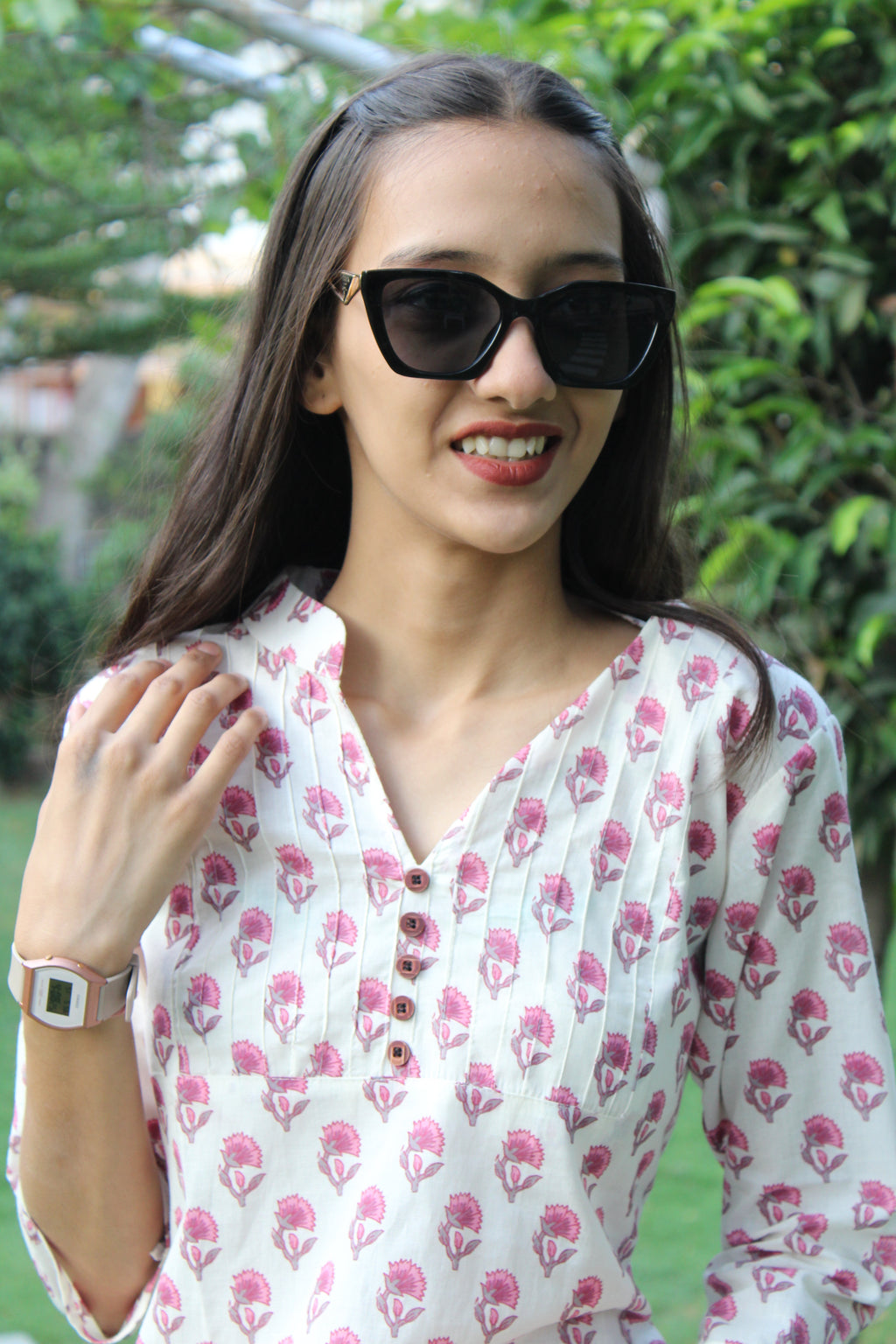 Premium Handblock Printed Cotton Short Kurti