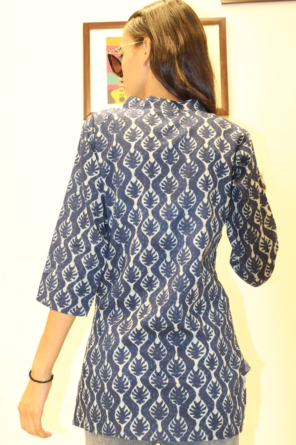 Handblock Printed Cotton Short Kurti