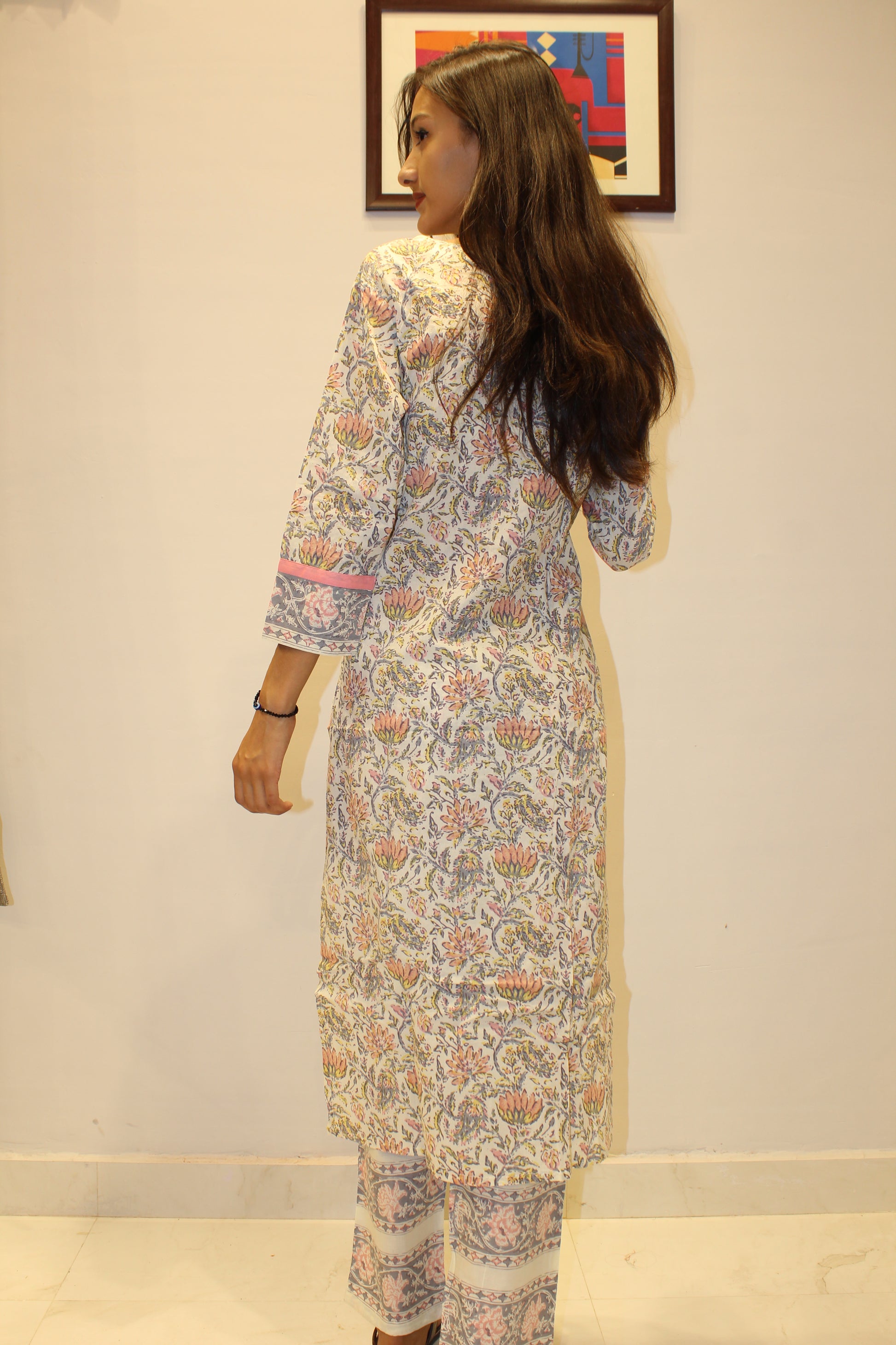 Luxury White Cotton Co-Ord Set for Women