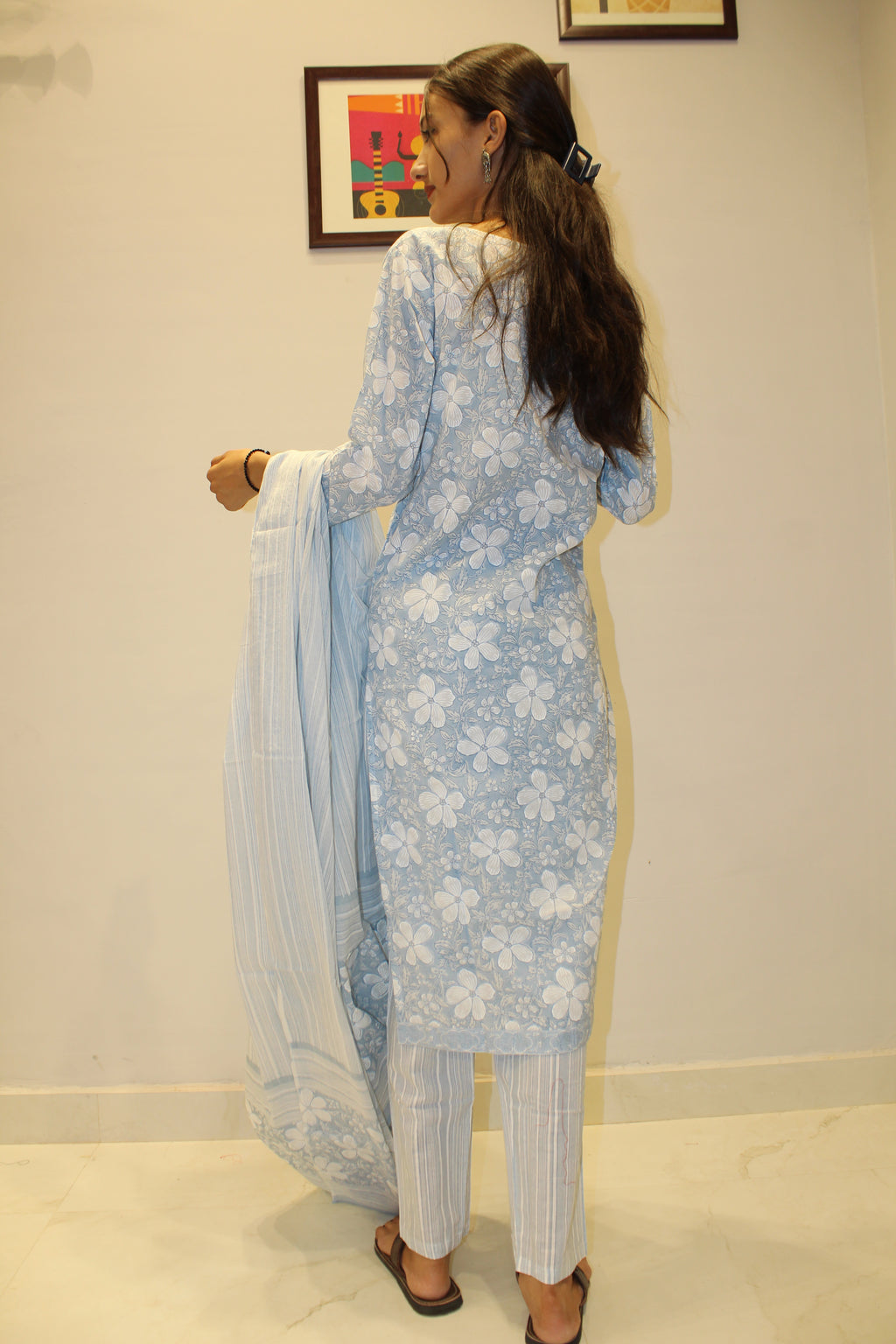 Elegant Printed Cotton Suit Set for Women