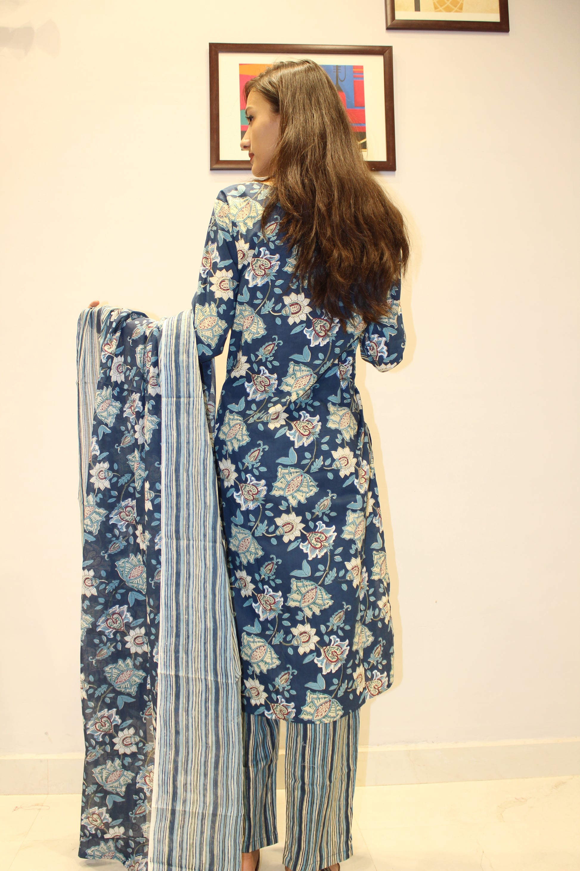 Premium Cotton Kurti Pant Dupatta Set