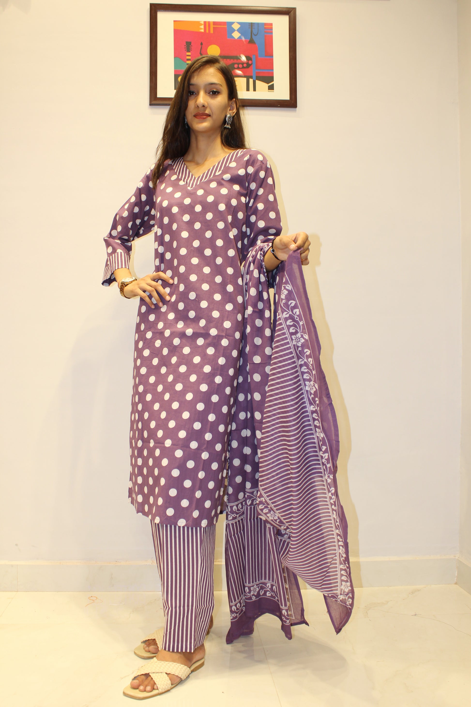 Premium Cotton Kurti Pant Dupatta Set